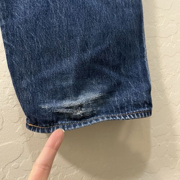 Levi's 501 Button Fly Mens Jeans Size (fits W 40x45 L)  Med. Wash Tall Man Jeans - Picture 6 of 9
